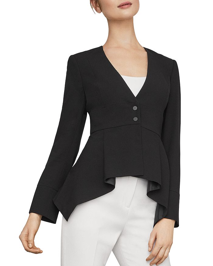 Pleated peplum jacket hot sale