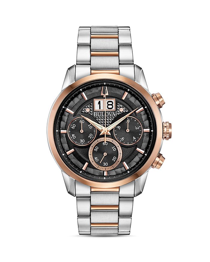 Bulova Sutton Classic Big Date Gray Dial Chronograph, 44mm | Bloomingdale's