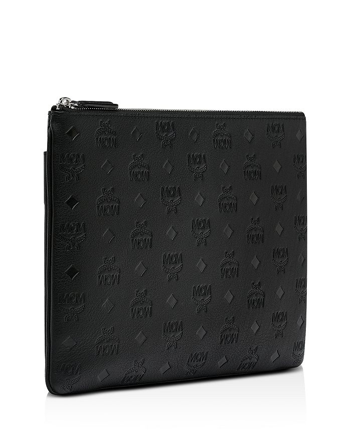 Mcm Klara Monogram Calfskin Leather Crossbody Pouch In Black | ModeSens