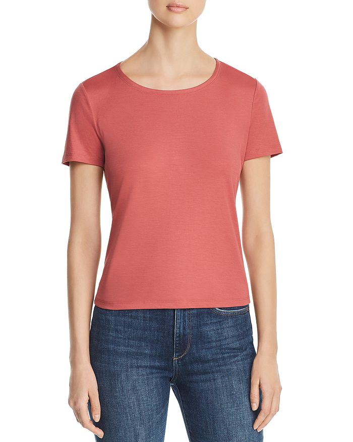 EILEEN FISHER SHORT-SLEEVE TEE,S9AJO-T4897M