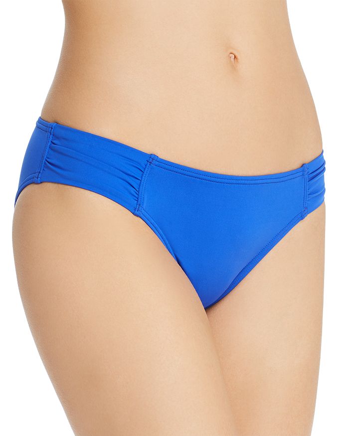 Tommy Bahama Side Shirred Hipster Bikini Bottoms In Beach Glass