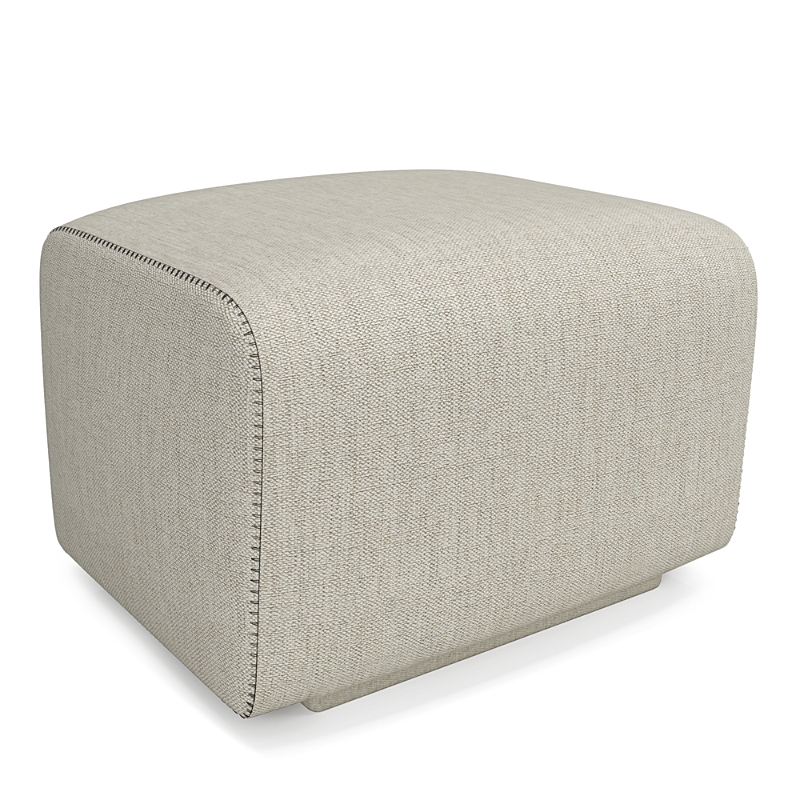 Huppe Adelaide Ottoman In Matteo White/white