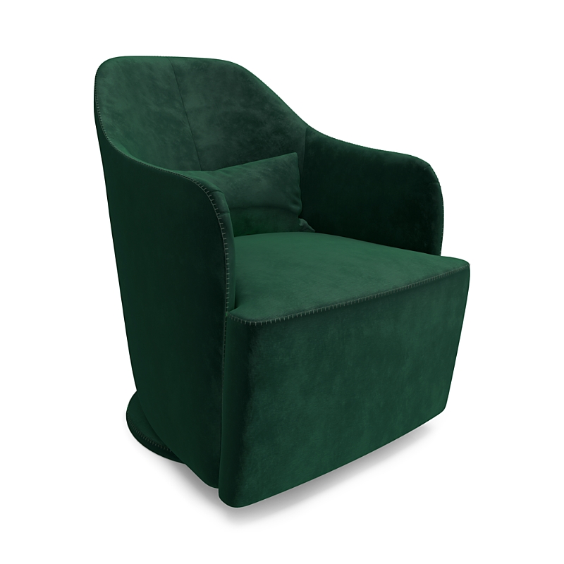 Huppe Adelaide Rocker In Velluto Forest Green