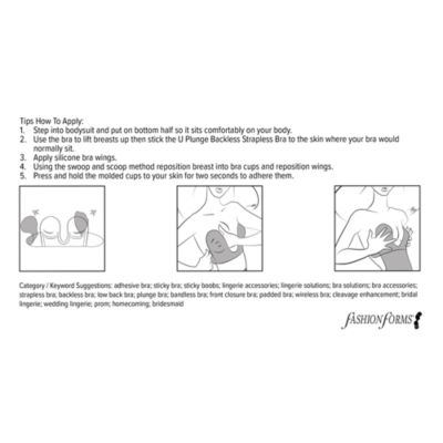 U Plunge Backless Strapless Bodysuit