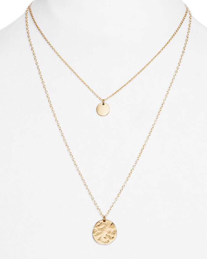 Shop Aqua Helen Owen X  Layered Disc Pendant Necklace, 16-22 - 100% Exclusive In Gold