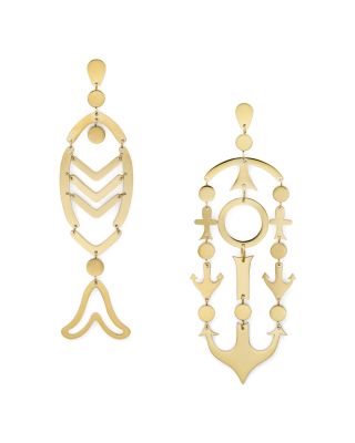 articulated fish earrings