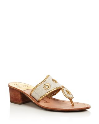 Jacks Block Heel Thong Sandals 