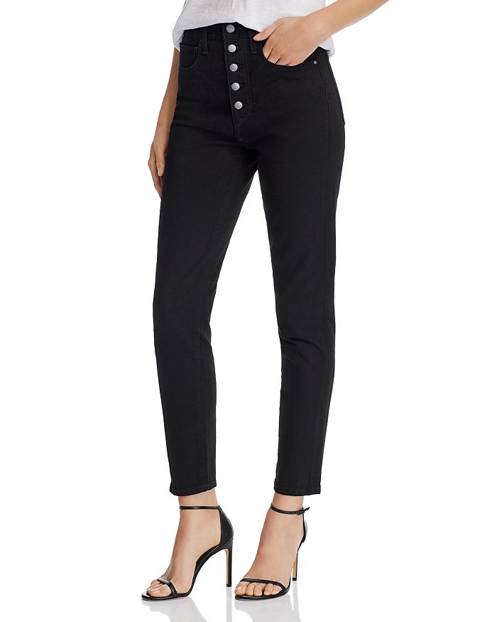 JOE'S JEANS X WEWOREWHAT THE DANIELLE HIGH-RISE VINTAGE STRAIGHT IN BLACK,GOBBLK5520