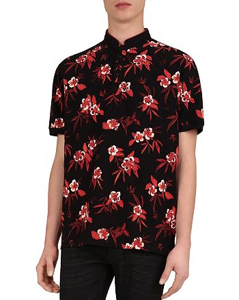 The Kooples Floral Pi Slim Fit Polo Shirt | Bloomingdale's