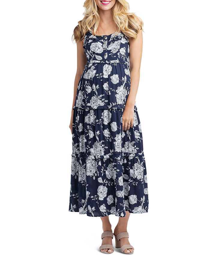Nom Maternity Emma Tiered Floral During & After Dress | Bloomingdale's