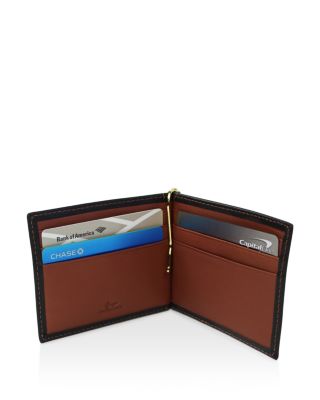 Leather RFID-Blocking Money Clip Wallet