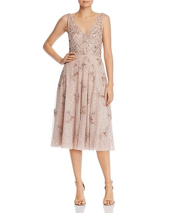 Aidan Mattox Embellished Midi Dress | Bloomingdale's