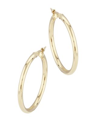 Bloomingdale's Fine Collection - Tube Hoop Earrings in 14K Yellow Gold - Exclusive