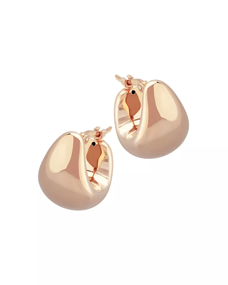 Bloomingdale's Fine Collection Puff Hoop Earrings in 14K Rose Gold