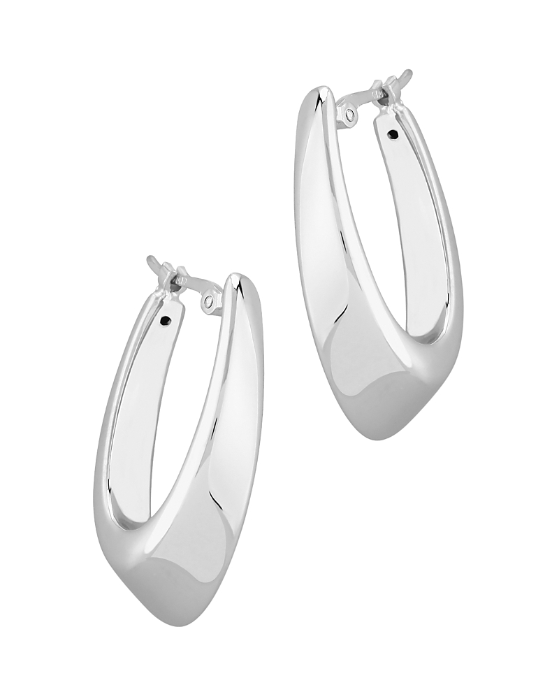 Bloomingdale's Fine Collection Medium Hoop Earrings in 14K White Gold