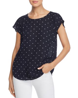 T Tahari - Short-Sleeve Polka-Dot Top