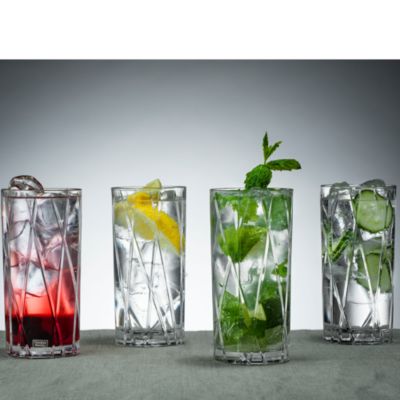 City Double Old Fashioned Glass, Set of 4