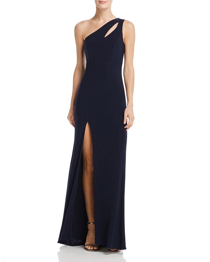AQUA One-Shoulder Cutout Gown - 100% Exclusive | Bloomingdale's