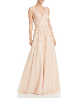 avery g floral ball gown