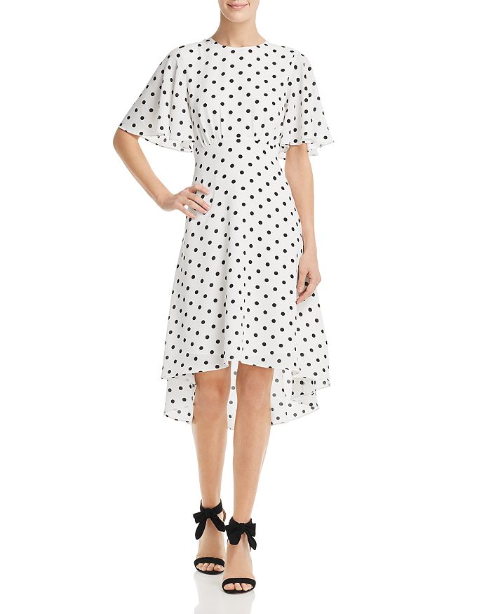Eliza J Flounced Polka Dot Dress Bloomingdale s