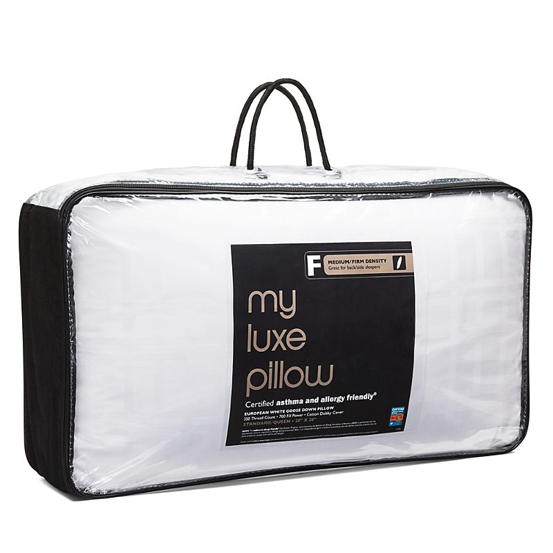 Bloomingdale's My Luxe Asthma & Allergy Friendly Medium/firm Density Down Pillow, Standard/queen - Exclusive In White