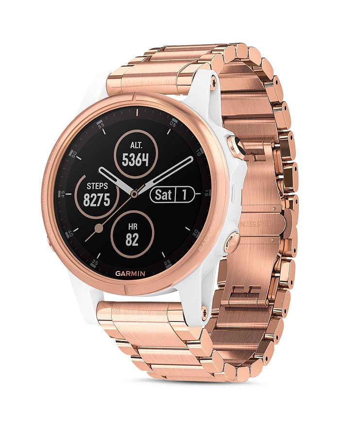 Garmin 5S Plus Rose Gold-Tone Link Bracelet Smartwatch, 42mm - 100% Exclusive | Bloomingdale's