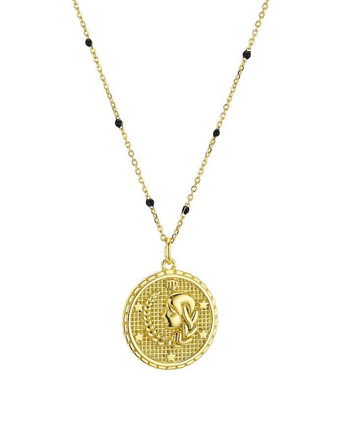 ARGENTO VIVO Zodiac Necklace in 14K Gold-Plated Sterling Silver, 16",826409GBLK