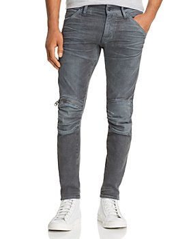 G-STAR RAW - 5620 3D Knee-Zip Skinny Jeans in Dark Aged Cobler