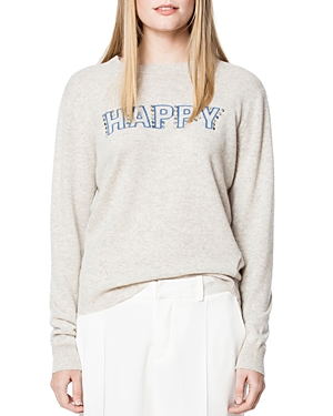 ZADIG & VOLTAIRE HAPPY EMBELLISHED CASHMERE SWEATER,SHMZ1121F