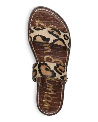 gala two strap genuine calf hair slide sandal