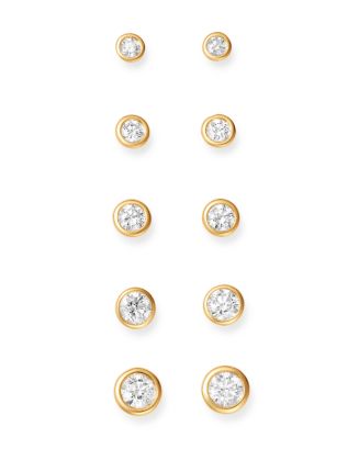 Bloomingdale's Diamond Bezel Stud Earrings in 14K Yellow Gold, 0.20-1.0 ...