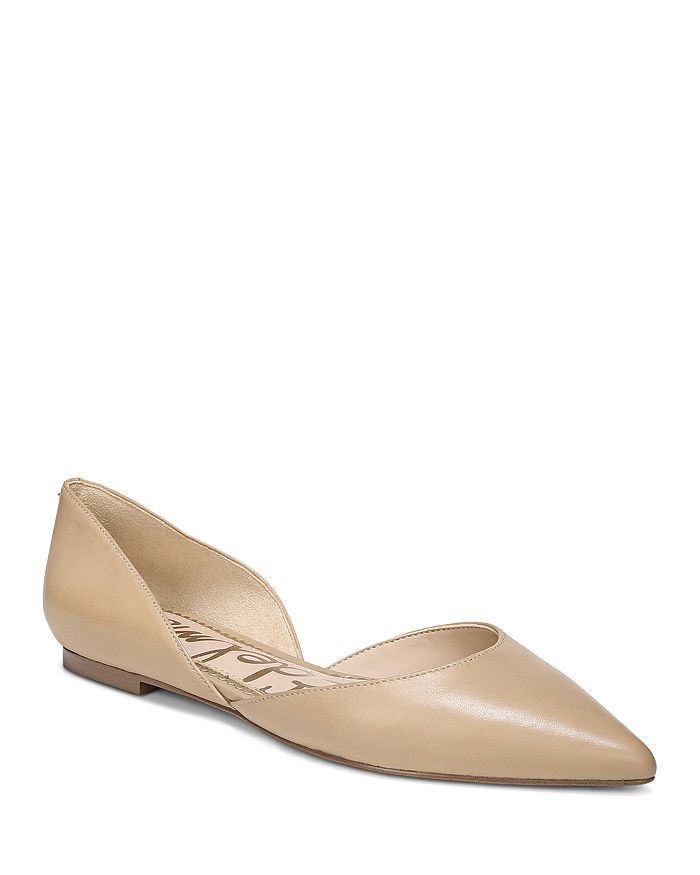 Sam Edelman Rodney Pointy Toe D'orsay Flat In Classic Nude | ModeSens