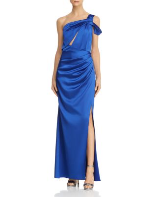 laundry by shelli segal one shoulder gown