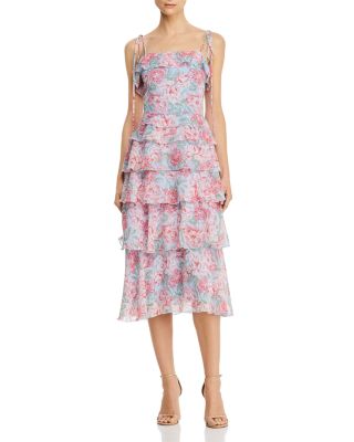 wayf essie tiered midi dress