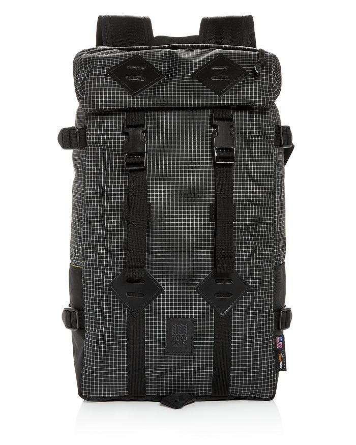 Topo Designs Klettersack Cordura Nylon Backpack In Black/white
