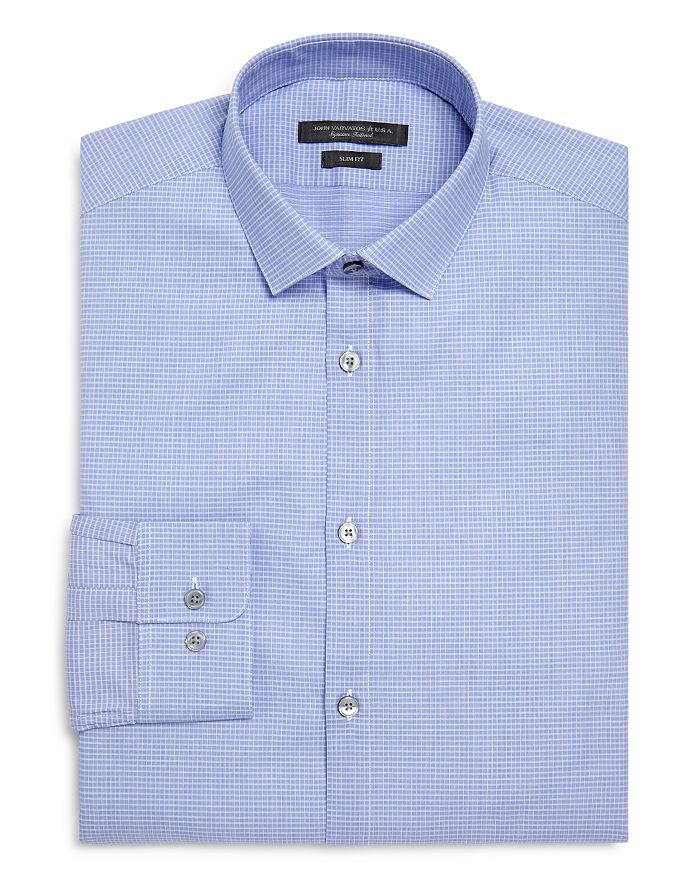 John Varvatos Star USA Grid Slim Fit Dress Shirt | Bloomingdale's