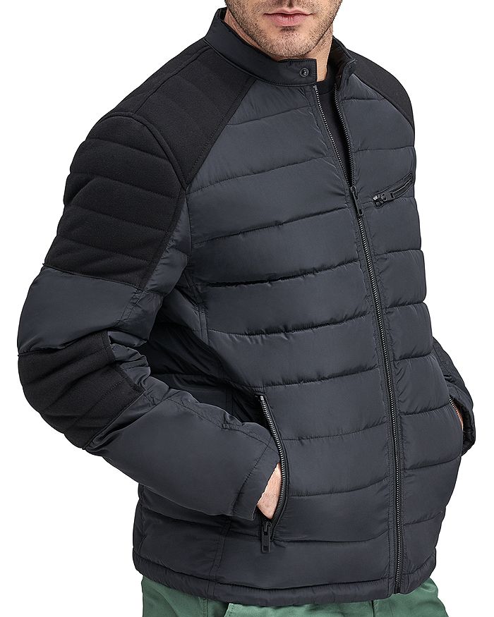 Marc new york clearance mixed media puffer coat