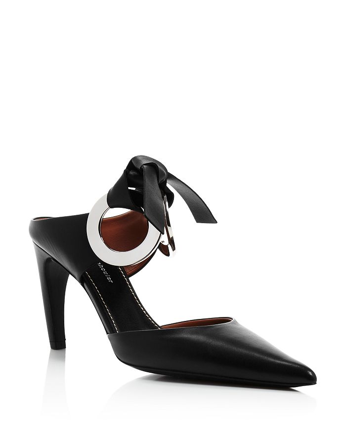 Proenza Schouler Women's Grommet Pointed Toe High-heel Mules In Black