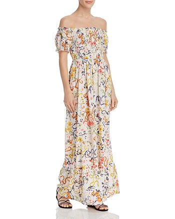 AQUA Smocked Floral Maxi Dress - 100% Exclusive | Bloomingdale's