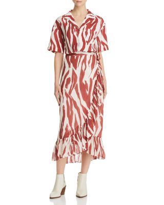 Anine Bing Zebra Print Button-Down Top 