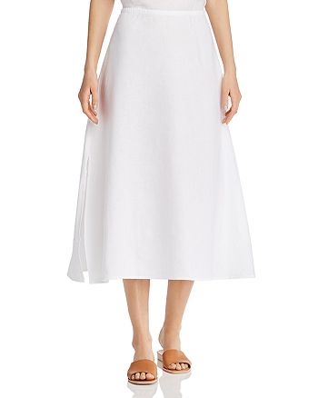 Eileen Fisher Organic Linen A-Line Midi Skirt | Bloomingdale's