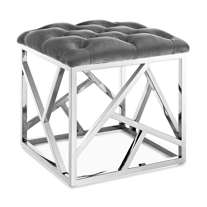 Modway Intersperse Ottoman In Silver Gray