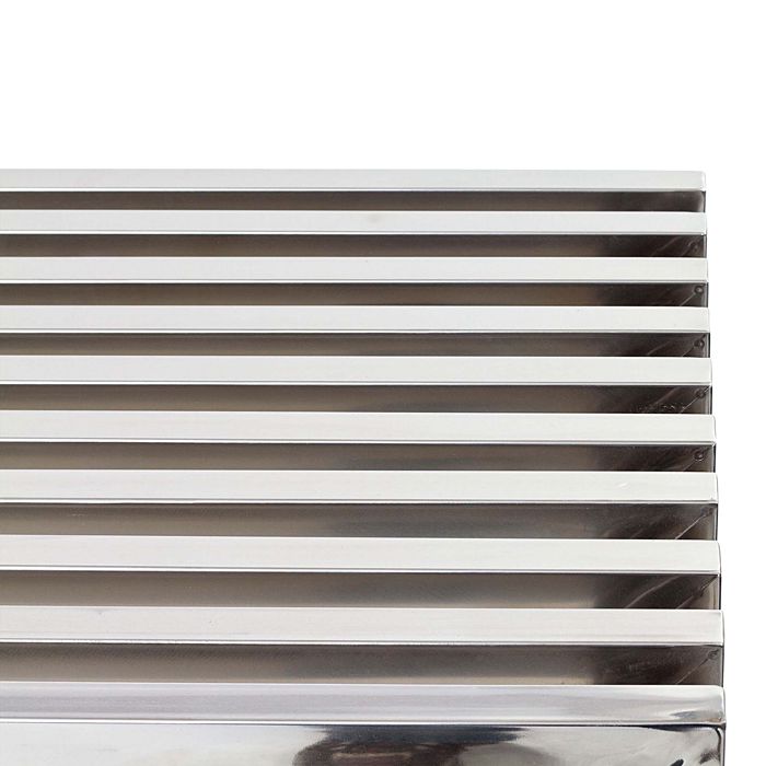 Modway Gridiron Stainless Steel Console Table In Silver