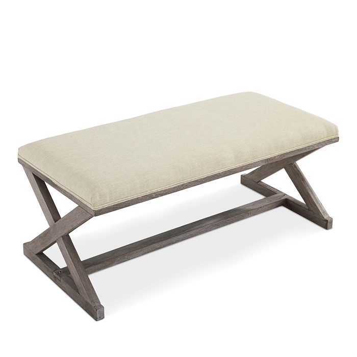 Modway Province Vintage French X Brace Upholstered Fabric Bench