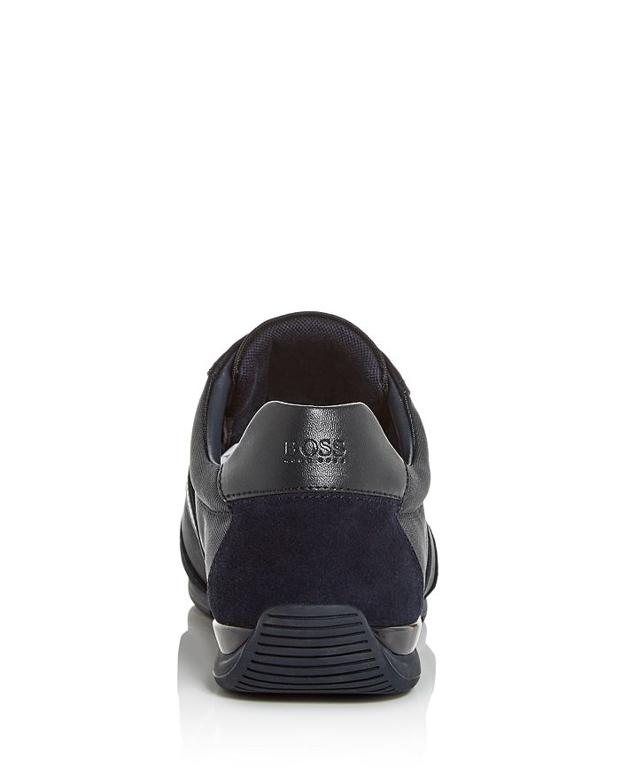Shop Hugo Boss Men's Saturn Low Top Sneakers In Dark Blue
