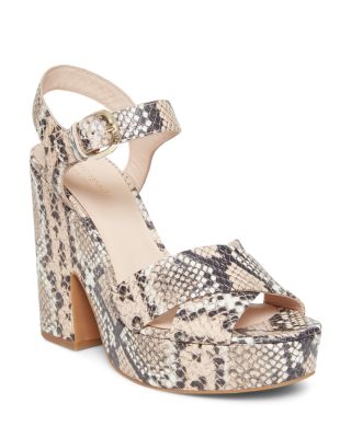 Ginger Snake Print Platform Sandals 