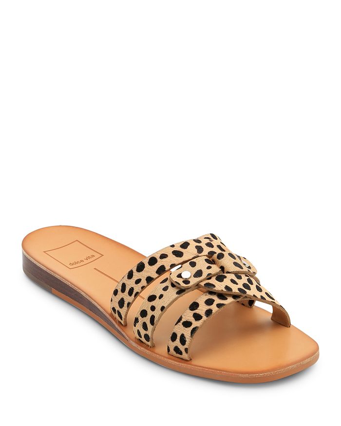 Dolce vita leopard slides hotsell