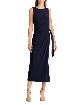 ralph lauren navy jersey dress