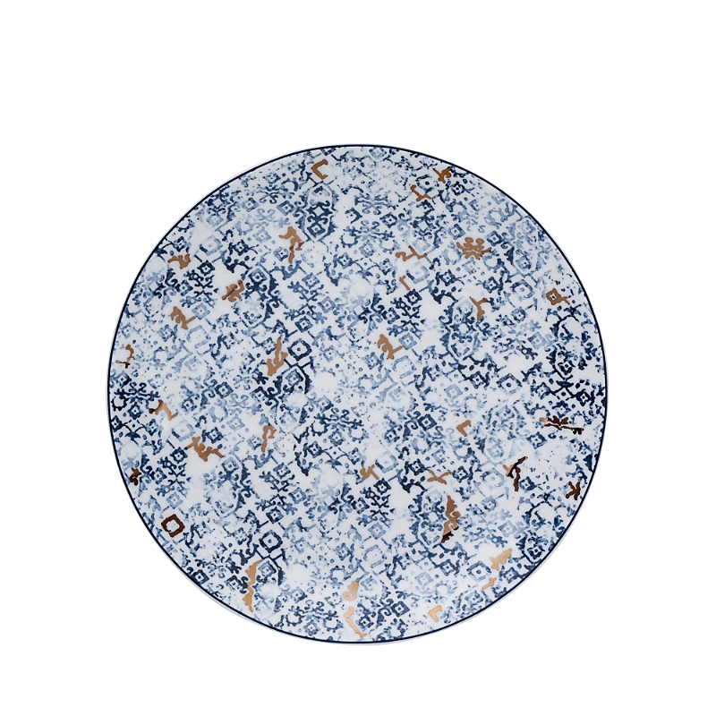 Prouna Cuenca Salad/dessert Plate In Blue/white