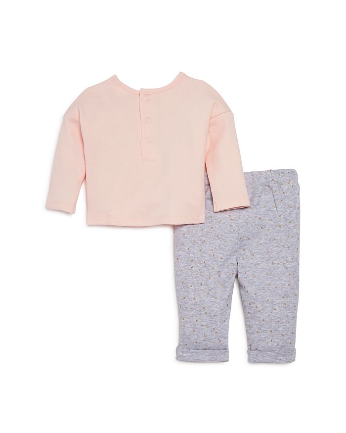 Shop Bloomie's Girls' Polka-dot Pants & Ruffled Top Set, Baby - 100% Exclusive In Pink